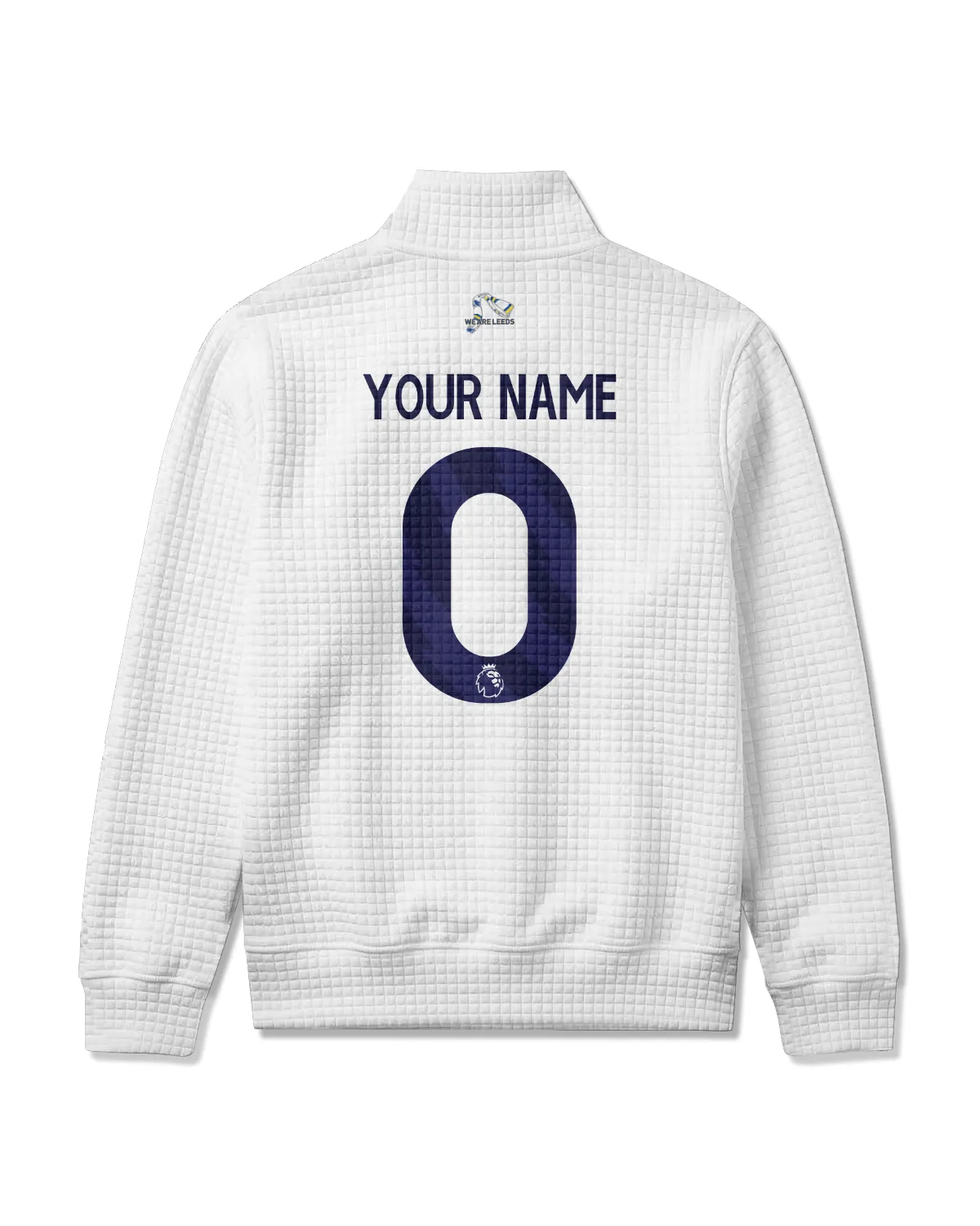 Leeds United 25/26 Home Kit Quarter Zip Quilted Waffle All Over Prints - Gift for Leeds United Fans QTVA2302LEE01-YVF - Image 3