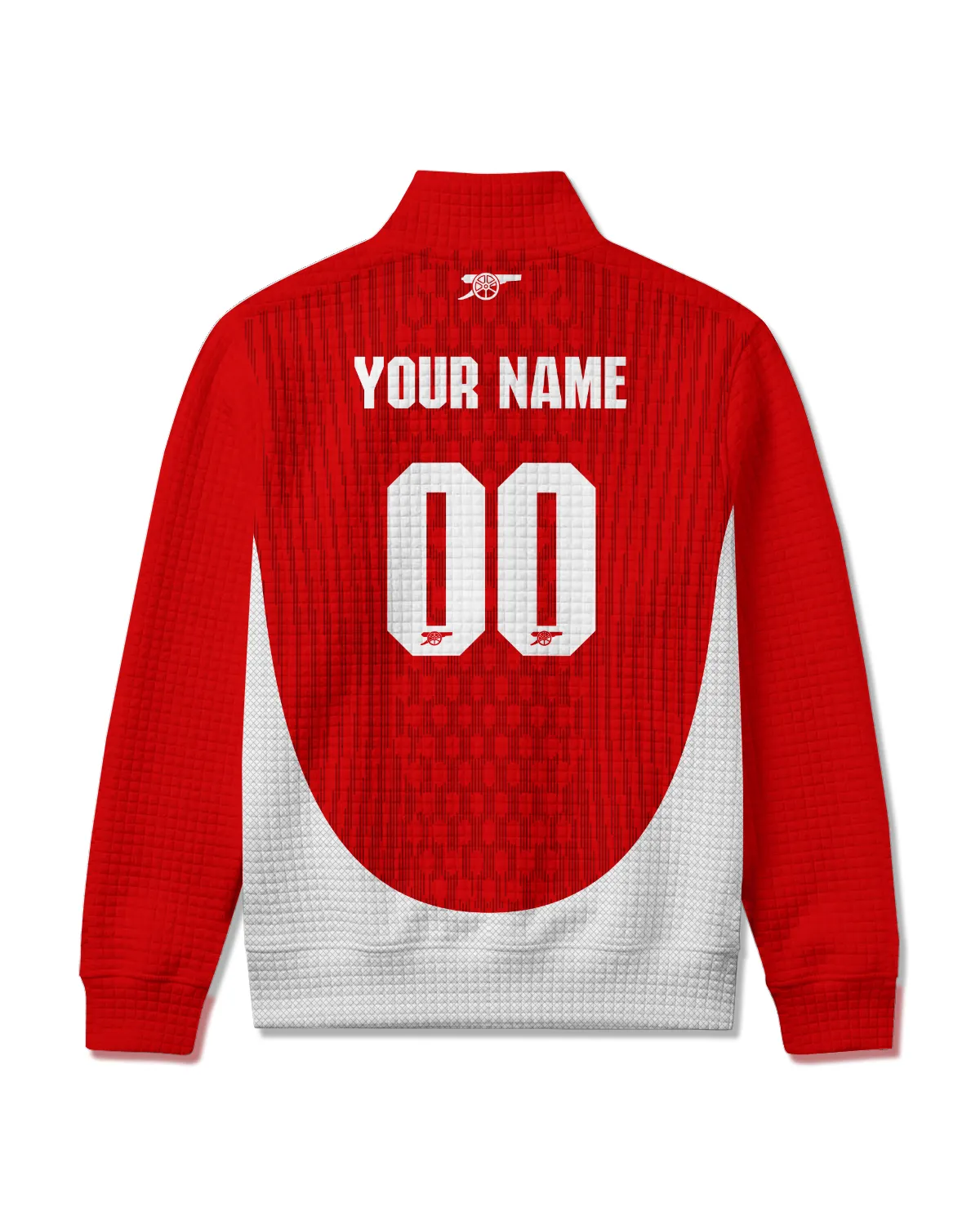 Arsenal Concept Kits Quarter Zip Quilted Waffle All Over Prints - Gift for Arsenal Fans QTVA3003ARS01-YVF - Image 3