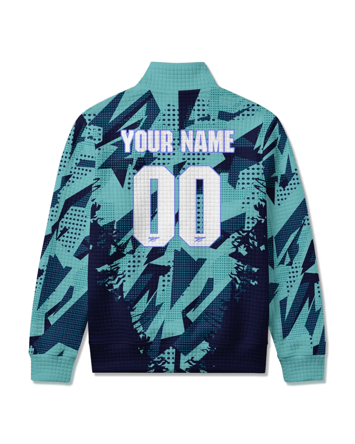 Arsenal Concept Kits Quarter Zip Quilted Waffle All Over Prints - Gift for Arsenal Fans QTVA3003ARS02-YVF - Image 3