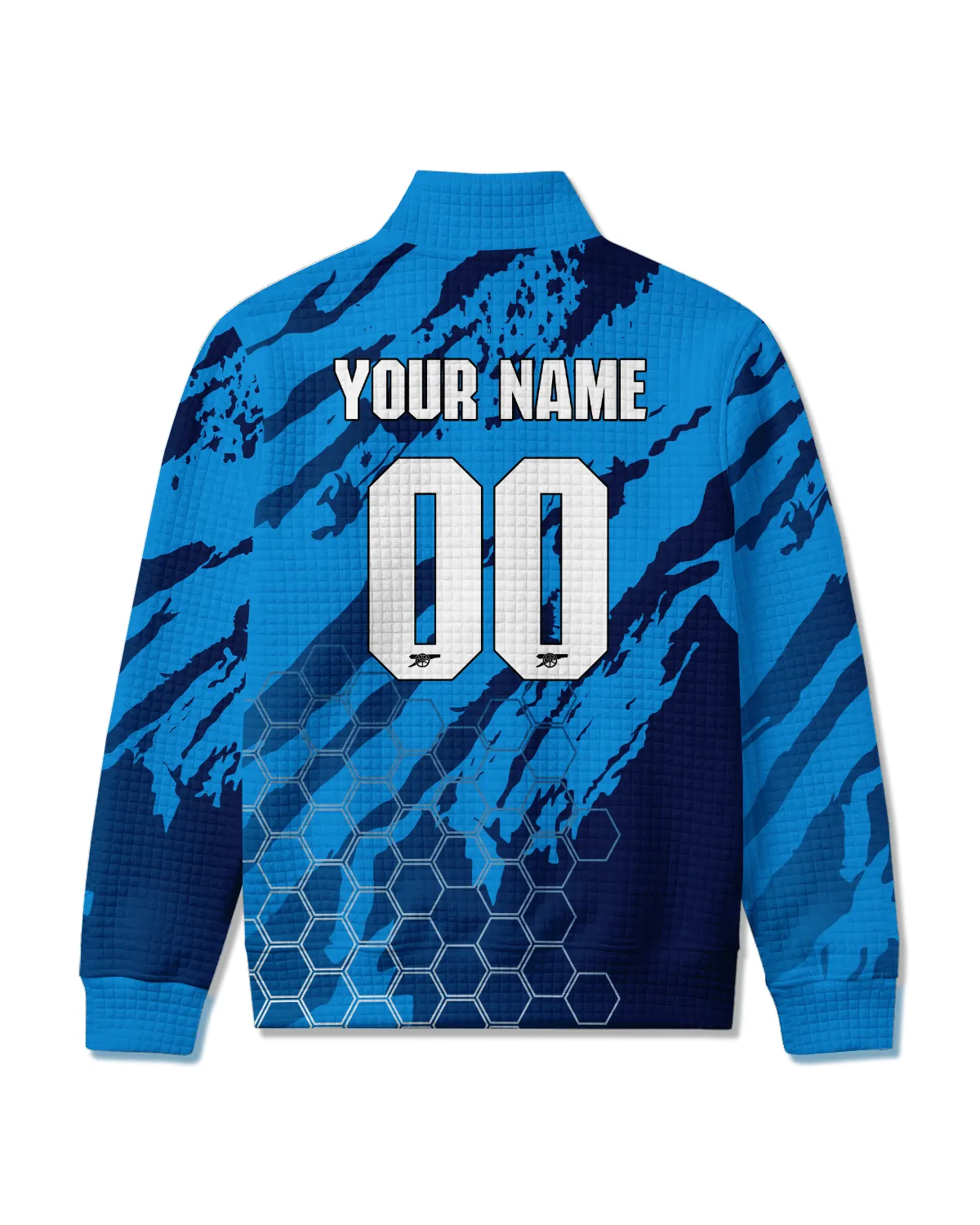 Arsenal Concept Kits Quarter Zip Quilted Waffle All Over Prints - Gift for Arsenal Fans QTVA3003ARS03-YVF - Image 3