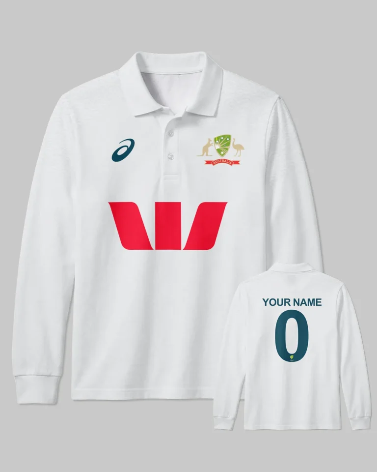 Cricket Australia Test Mens 25/26 Long Polo All Over Prints - Gift for Australia Fans QTCK300326AA3-LPL