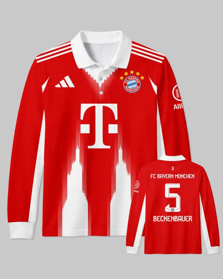 FC Bayern München Home Jersey 25/26 Long Polo All Over Prints - Gift for FC Bayern München Fans QTFCB310326A1-LPL