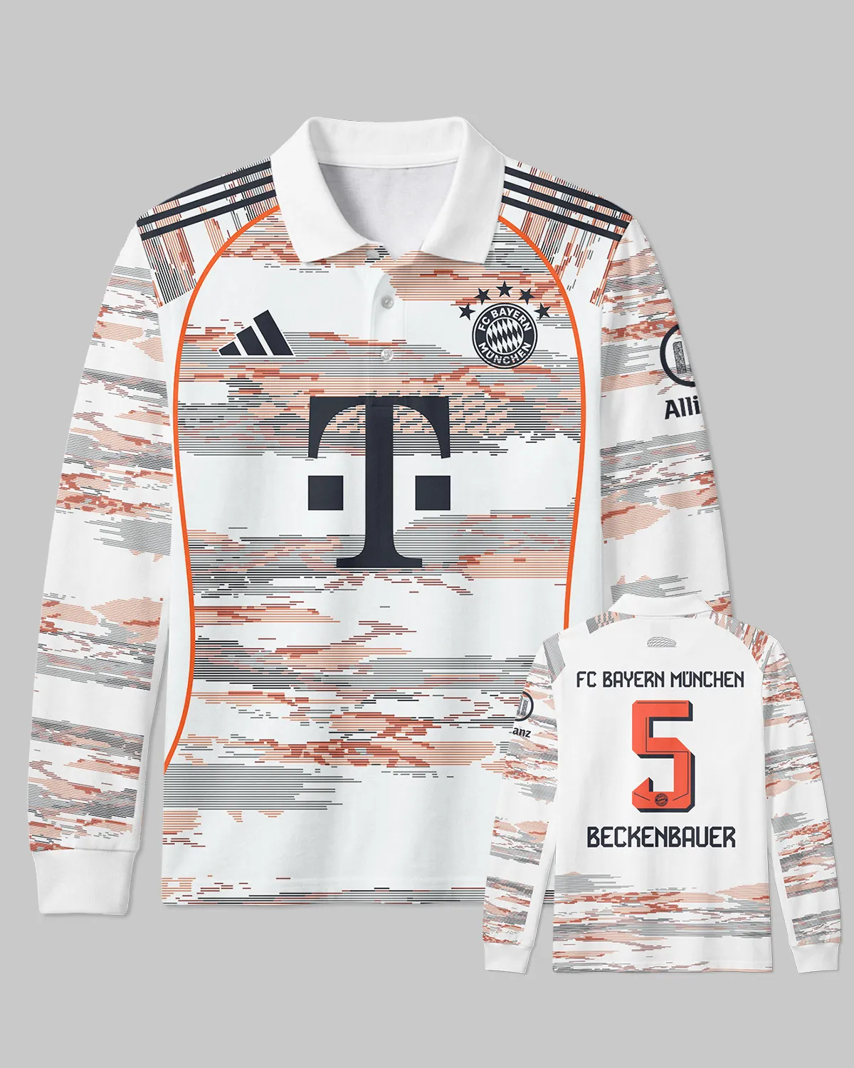 FC Bayern München Away Jersey 25/26 Long Polo All Over Prints - Gift for FC Bayern München Fans QTFCB310326A2-LPL
