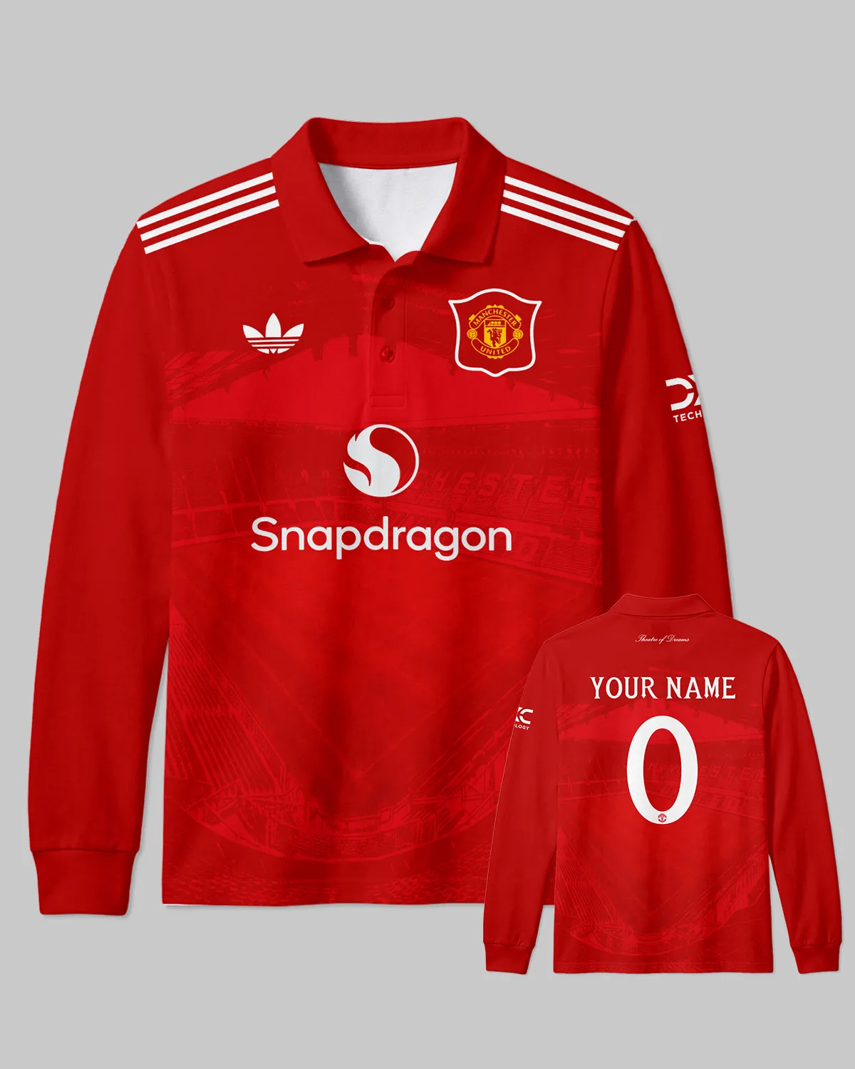Manchester United Concept Kits Long Polo All Over Prints - Gift for Manchester United Fans QTMUN300326A4-LPL