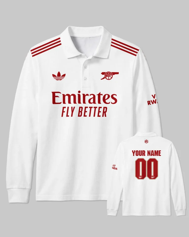 Arsenal Third Kit Long Polo All Over Prints - Gift for Arsenal Fans QTVA3003ARS06-LPL