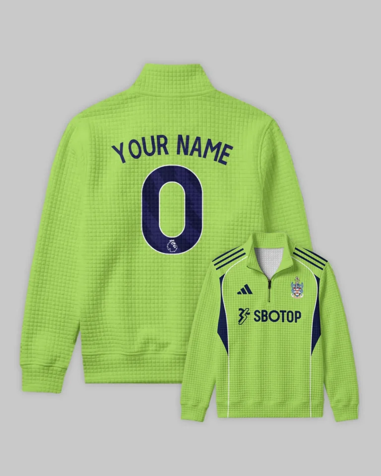 Fulham 25/26 Away Kit Quarter Zip Quilted Waffle All Over Prints - Gift for Fulham Fans QTVA2302FUL02-YVF