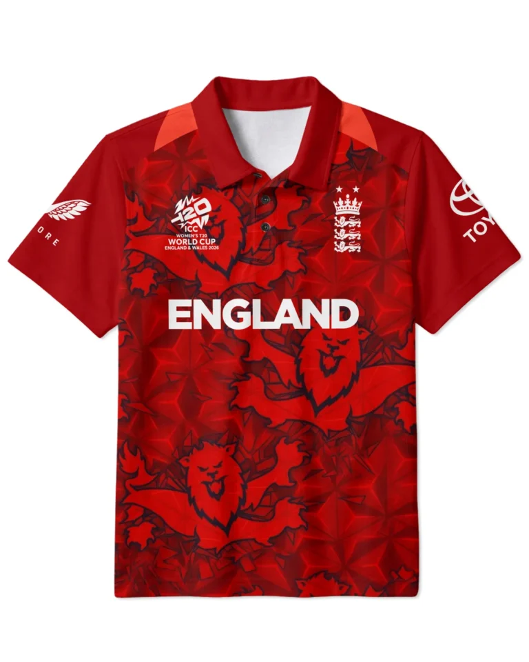 Cricket England 2026 Women's T20 World Cup Polo Shirt All Over Prints - Gift for England Fans QTCK020426ENGA1-PL