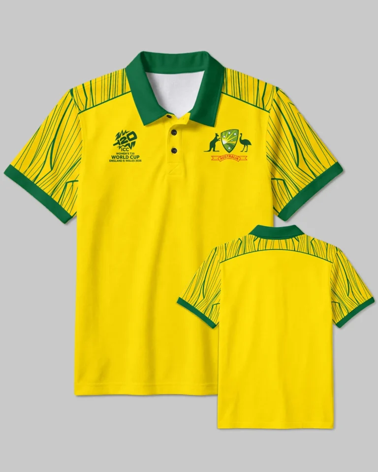 Cricket Australia 2026 Women's T20 World Cup Polo Shirt All Over Prints - Gift for Australia Fans QTCK010426A1-PL