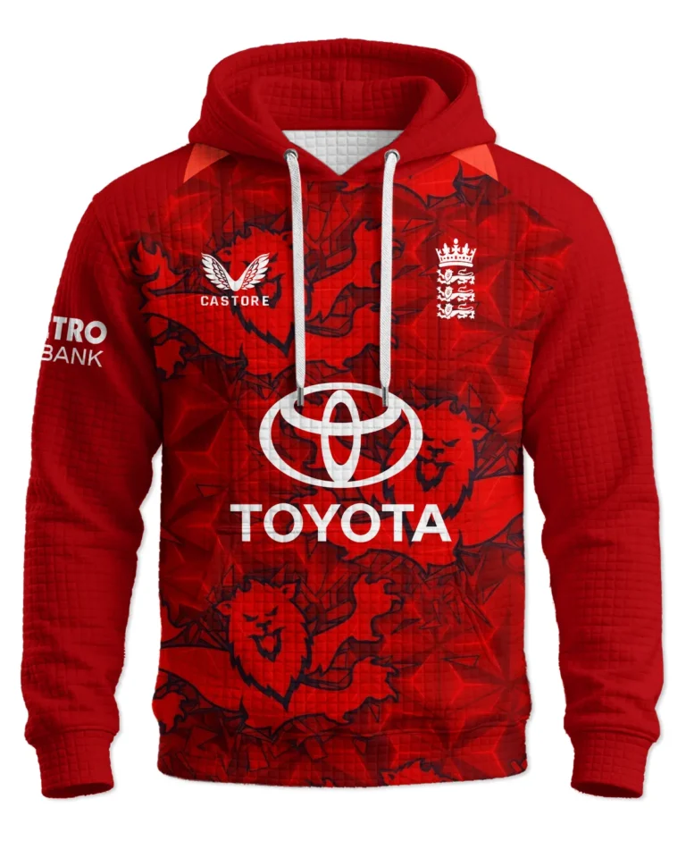 Cricket England 25/26 T20 Pro Hoodie Quilted Waffle All Over Prints - Gift for England Fans QTCK020426ENGA2-HQW