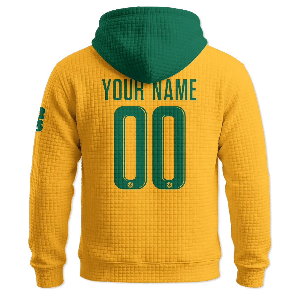 Australia Concept Jersey Hoodie Quilted Waffle All Over Prints - Gift for Australia Fans QTAU030426A5-HQW - Image 3