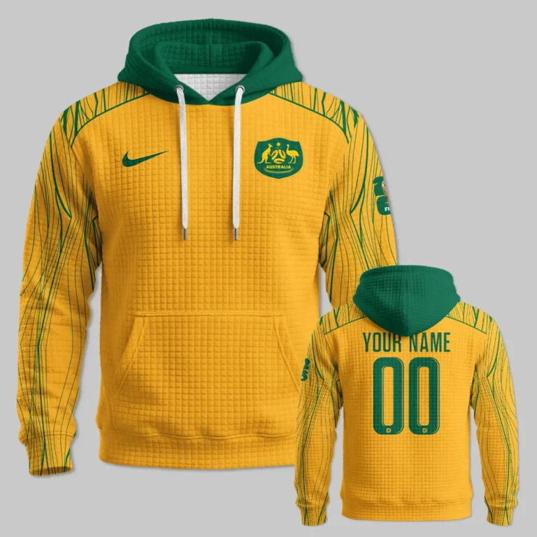 Australia Concept Jersey Hoodie Quilted Waffle All Over Prints - Gift for Australia Fans QTAU030426A4-HQW