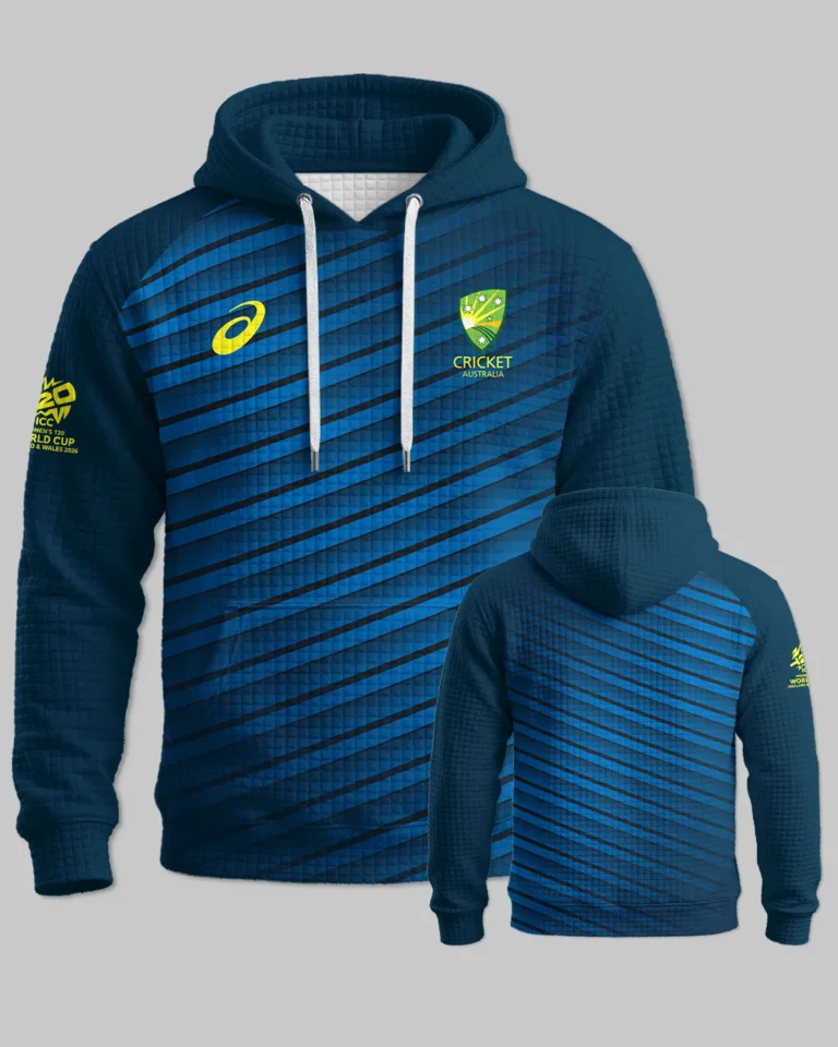 Cricket Australia 2026 Women's T20 World Cup Hoodie Quilted Waffle All Over Prints - Gift for Australia Fans QTCK010426A4-HQW