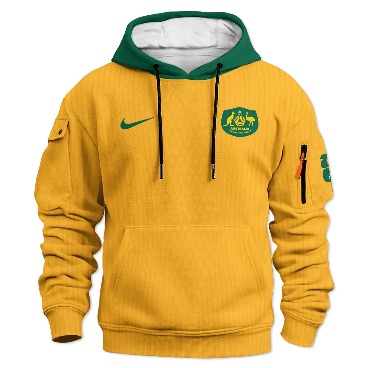 Australia Match Home 2026/27Jersey Cargo Hoodie All Over Prints - Gift for Australia Fans QTAU030426A1-LGE - Image 2