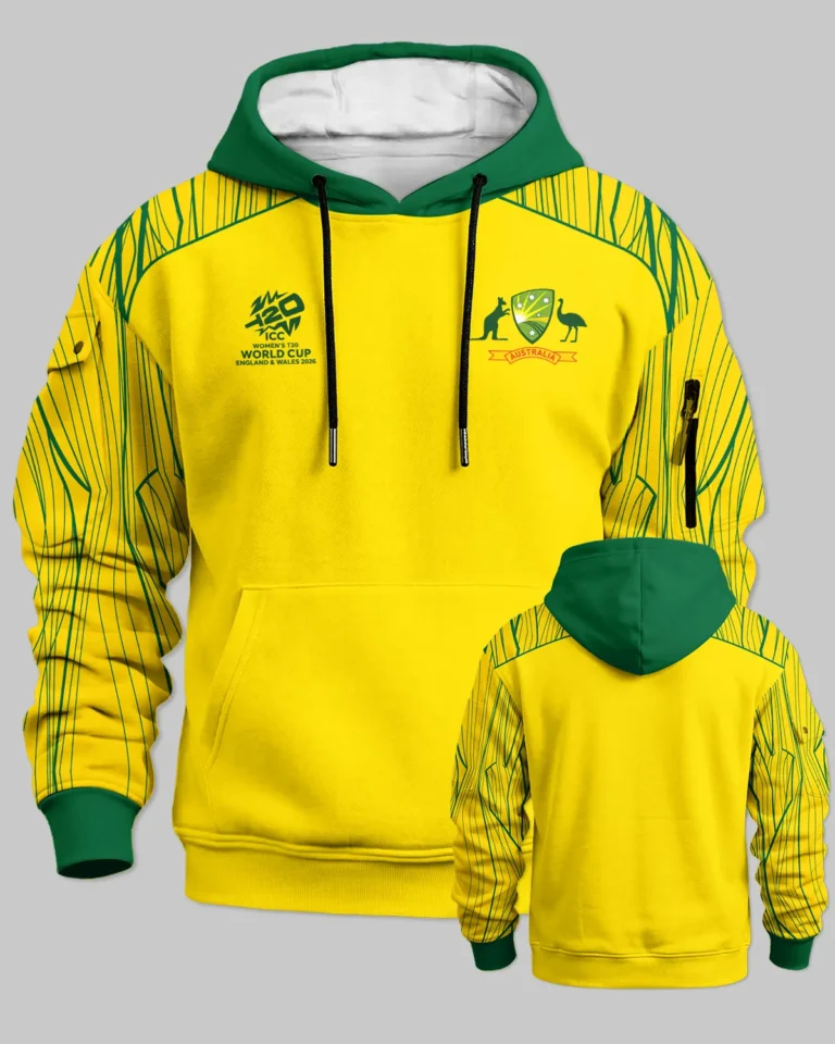 Cricket Australia 2026 Women's T20 World Cup Cargo Hoodie All Over Prints - Gift for Australia Fans QTCK010426A1-LGE