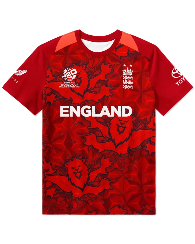 Cricket England 2026 Women's T20 World Cup T-Shirt All Over Prints - Gift for England Fans QTCK020426ENGA1-TS