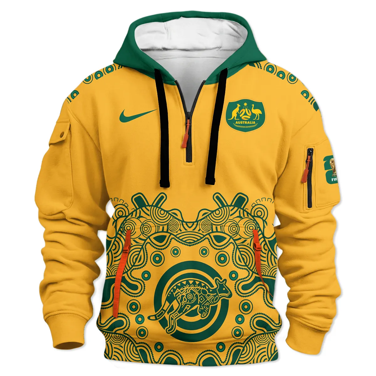 Australia Concept Jersey Hoodie Half Zipper All Over Prints - Gift for Australia Fans QTAU030426A3-HDF - Image 2
