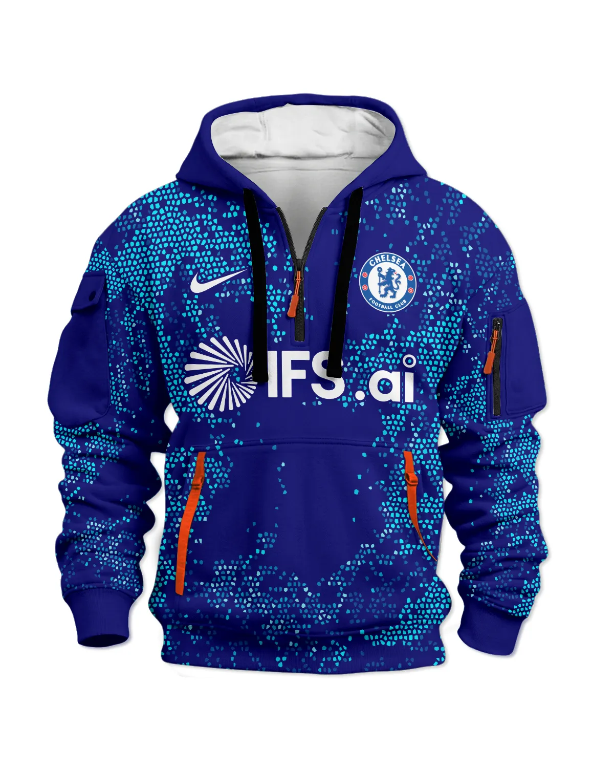 Chelsea Concept Kits Hoodie Half Zipper All Over Prints - Gift for Chelsea Fans QTVA0104CHE03-HDF - Image 2