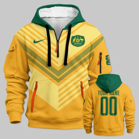 Australia Concept Jersey Hoodie Half Zipper All Over Prints - Gift for Australia Fans QTAU030426A5-HDF