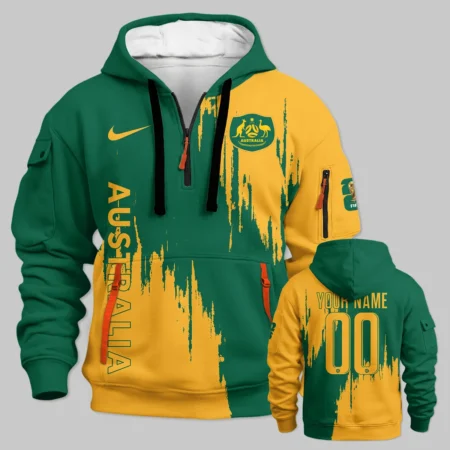 Australia Concept Jersey Hoodie Half Zipper All Over Prints - Gift for Australia Fans QTAU030426A6-HDF