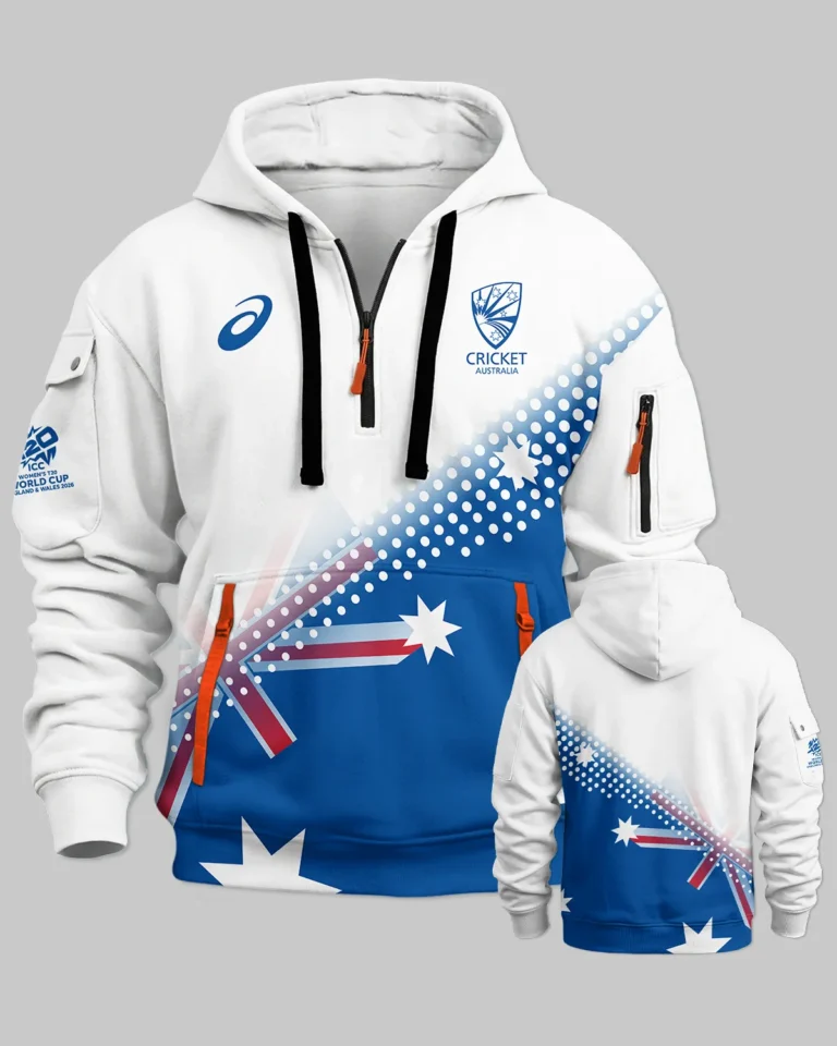 Cricket Australia 2026 Women's T20 World Cup Hoodie Half Zipper All Over Prints - Gift for Australia Fans QTCK010426A3-HDF