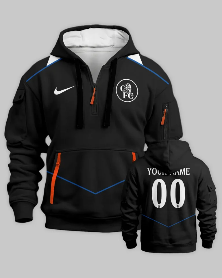 Chelsea Third Kit Hoodie Half Zipper All Over Prints - Gift for Chelsea Fans QTVA0104CHE01-HDF