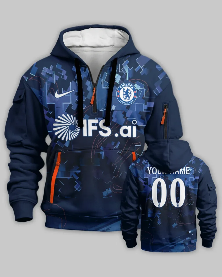 Chelsea Concept Kits Hoodie Half Zipper All Over Prints - Gift for Chelsea Fans QTVA0104CHE05-HDF