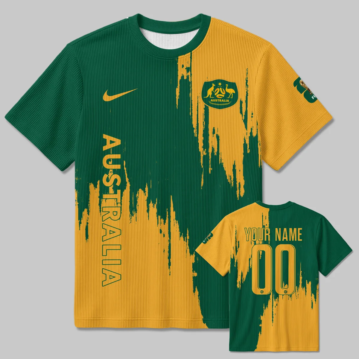 Australia Concept Jersey Unisex Classic Logo Ribbed T-Shirt All Over Prints - Gift for Australia Fans QTAU030426A6-RTS