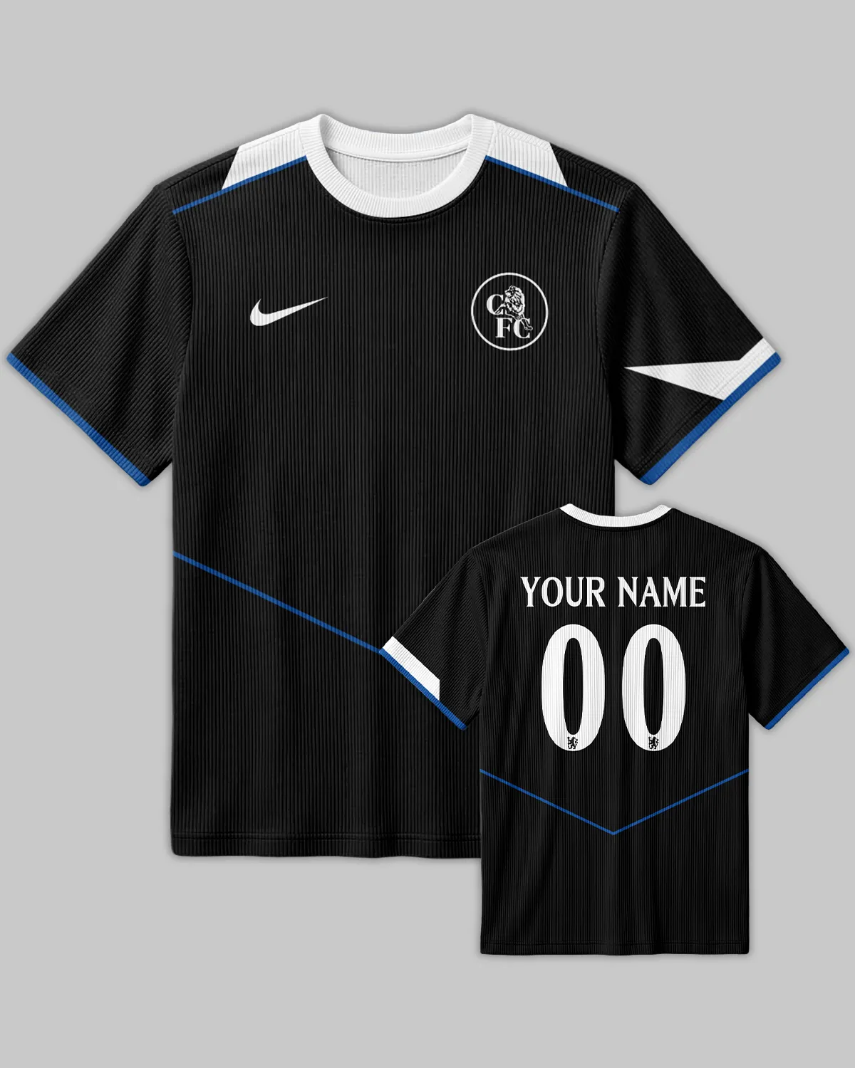 Chelsea Third Kit Unisex Classic Logo Ribbed T-Shirt All Over Prints - Gift for Chelsea Fans QTVA0104CHE01-RTS