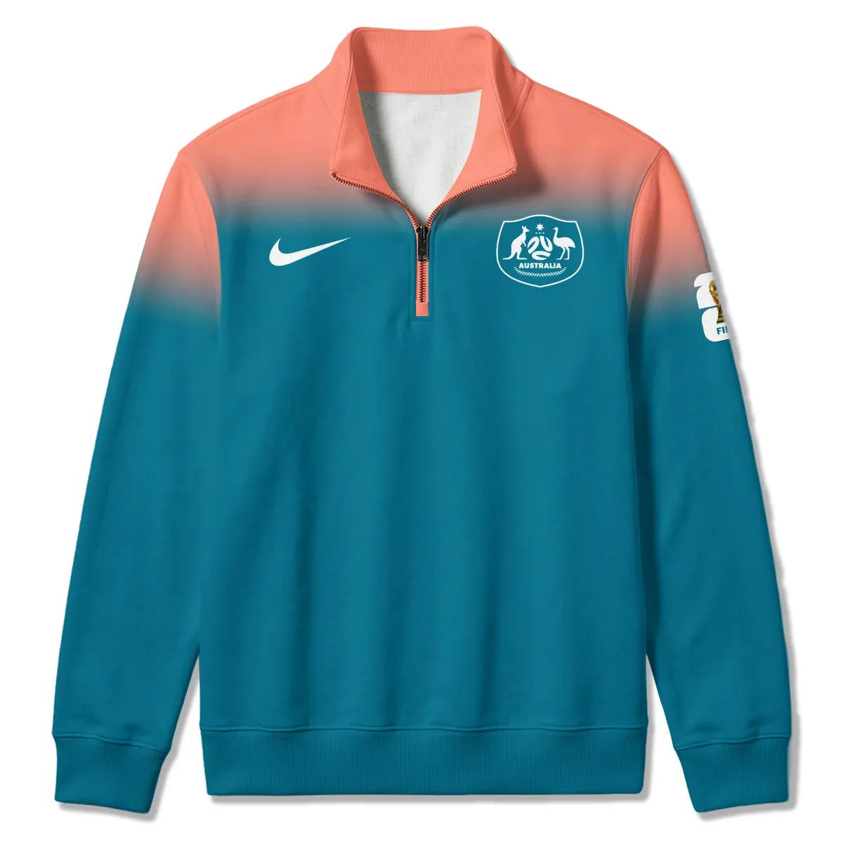 Australia Match Away 2026/27Jersey Quarter Zip Sweatshirt All Over Prints - Gift for Australia Fans QTAU030426A7-QTZ - Image 2