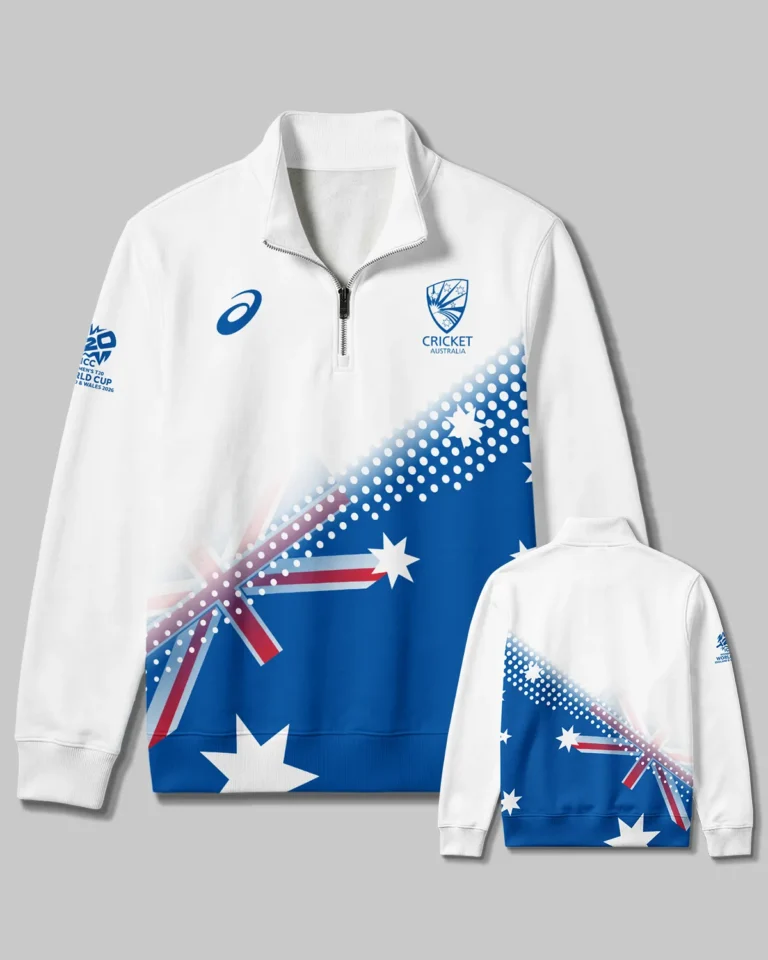 Cricket Australia 2026 Women's T20 World Cup Quarter Zip Sweatshirt All Over Prints - Gift for Australia Fans QTCK010426A3-QTZ