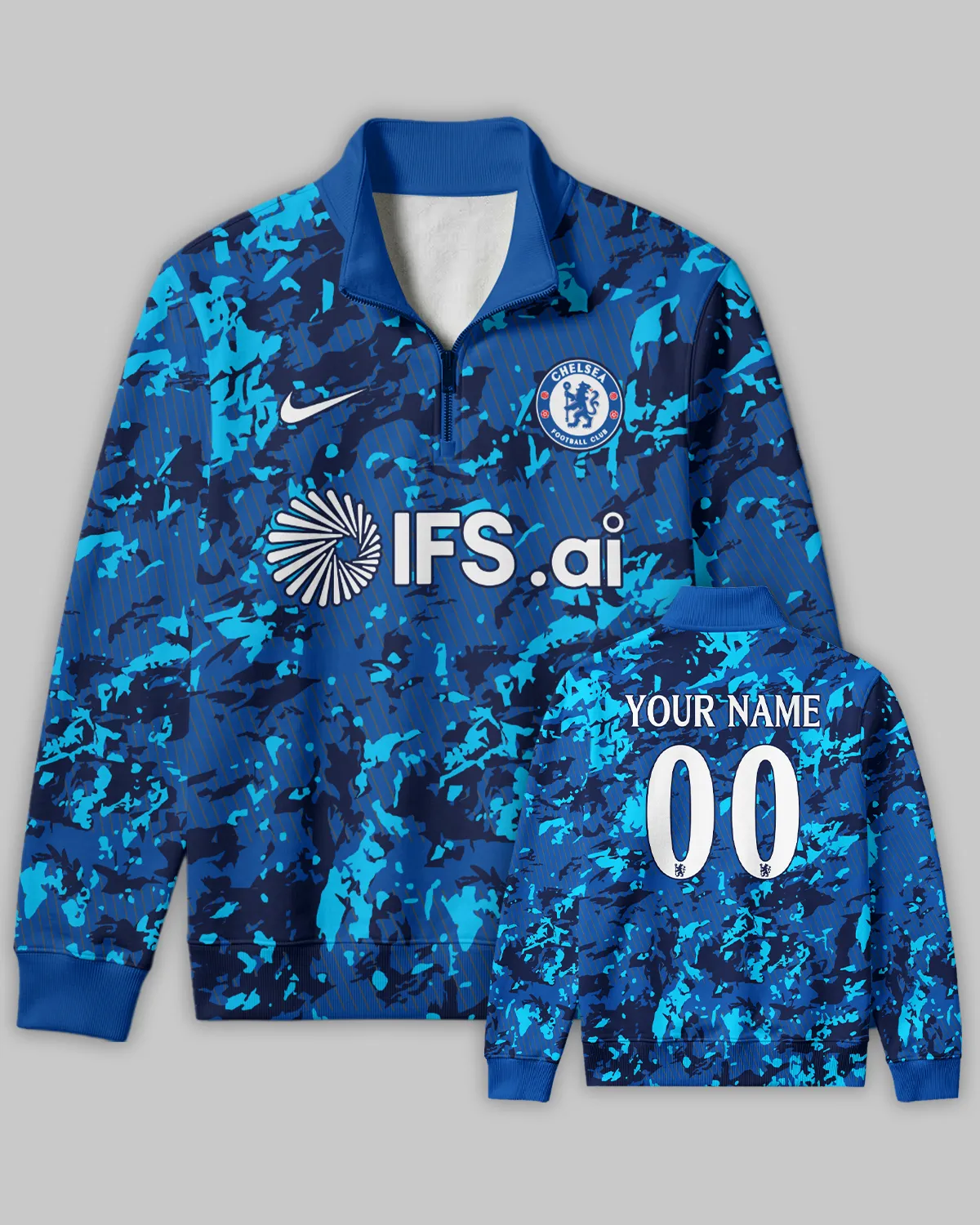 Chelsea Concept Kits Quarter Zip Sweatshirt All Over Prints - Gift for Chelsea Fans QTVA0104CHE02-QTZ