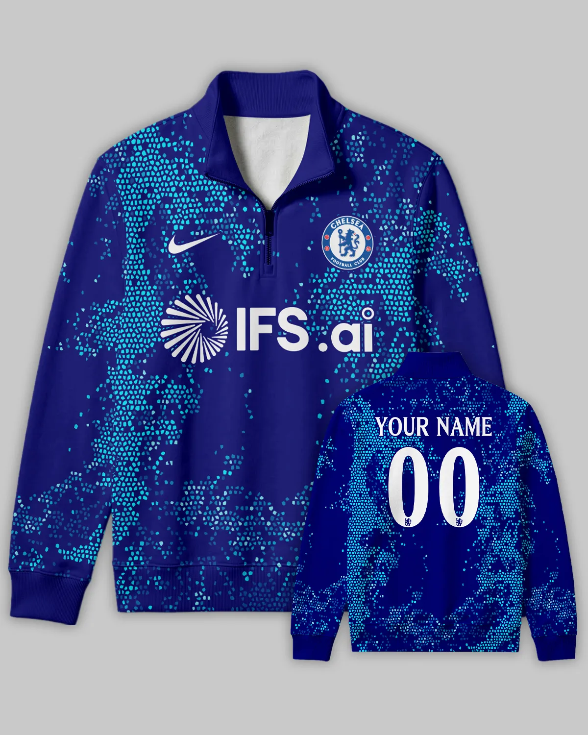 Chelsea Concept Kits Quarter Zip Sweatshirt All Over Prints - Gift for Chelsea Fans QTVA0104CHE03-QTZ