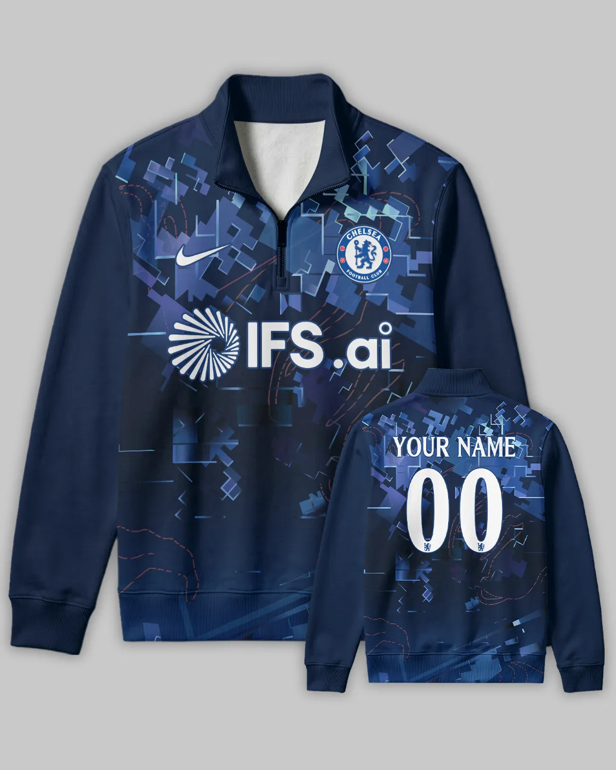 Chelsea Concept Kits Quarter Zip Sweatshirt All Over Prints - Gift for Chelsea Fans QTVA0104CHE05-QTZ