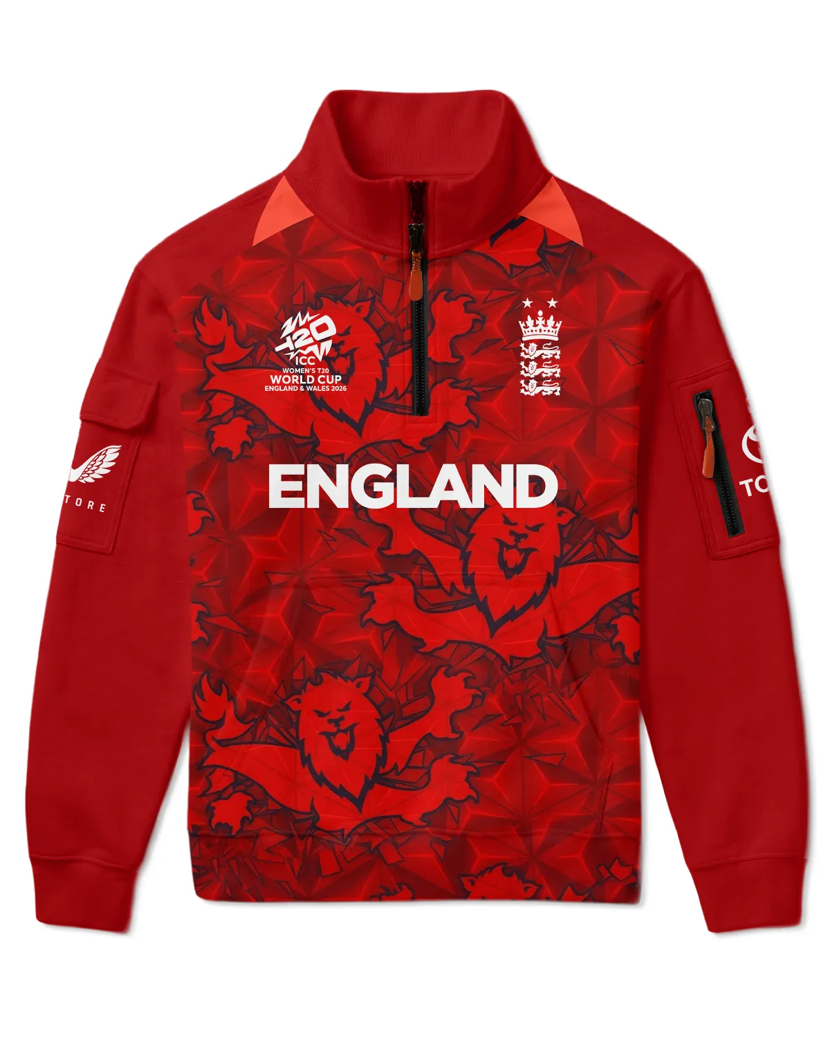 Cricket England 2026 Women's T20 World Cup Sweatshirt Zipper All Over Prints - Gift for England Fans QTCK020426ENGA1-SHZ