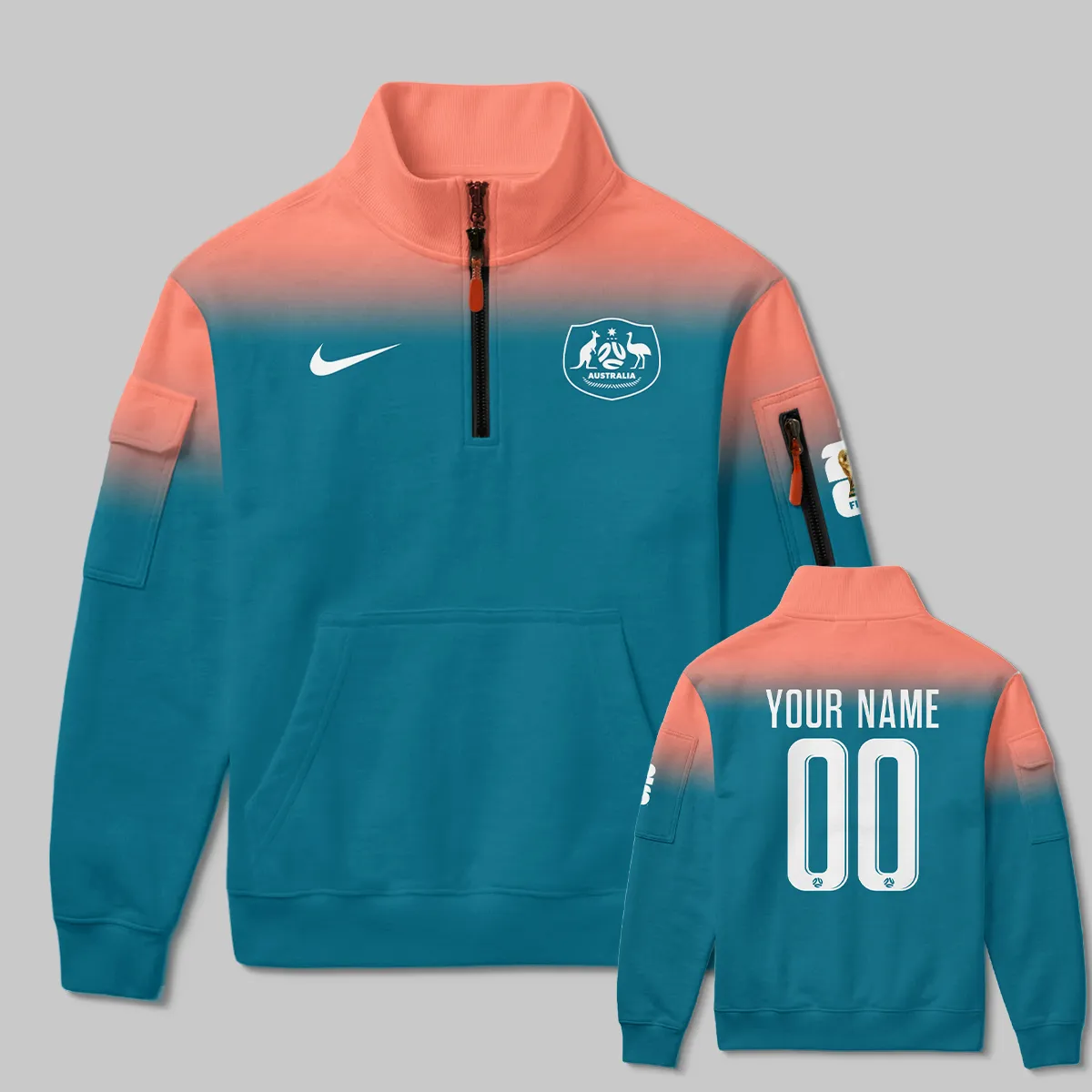 Australia Match Away 2026/27Jersey Sweatshirt Zipper All Over Prints - Gift for Australia Fans QTAU030426A7-SHZ
