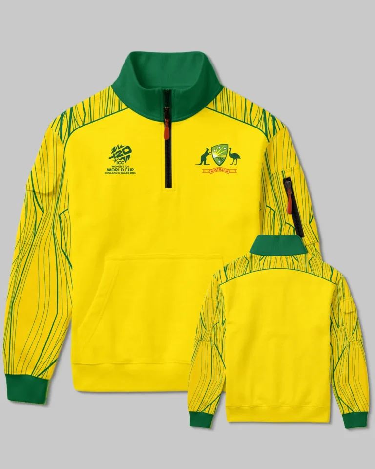 Cricket Australia 2026 Women's T20 World Cup Sweatshirt Zipper All Over Prints - Gift for Australia Fans QTCK010426A1-SHZ