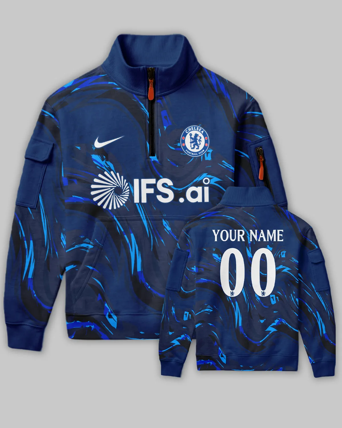 Chelsea Concept Kits Sweatshirt Zipper All Over Prints - Gift for Chelsea Fans QTVA0104CHE06-SHZ
