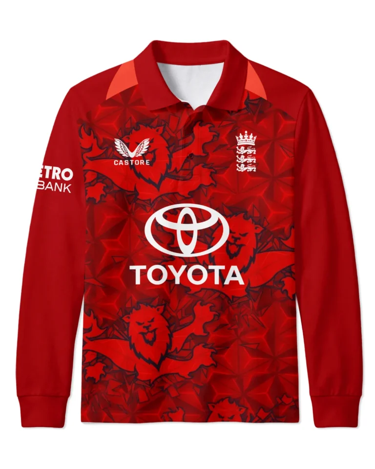 Cricket England 25/26 T20 Pro Long Polo All Over Prints - Gift for England Fans QTCK020426ENGA2-LPL