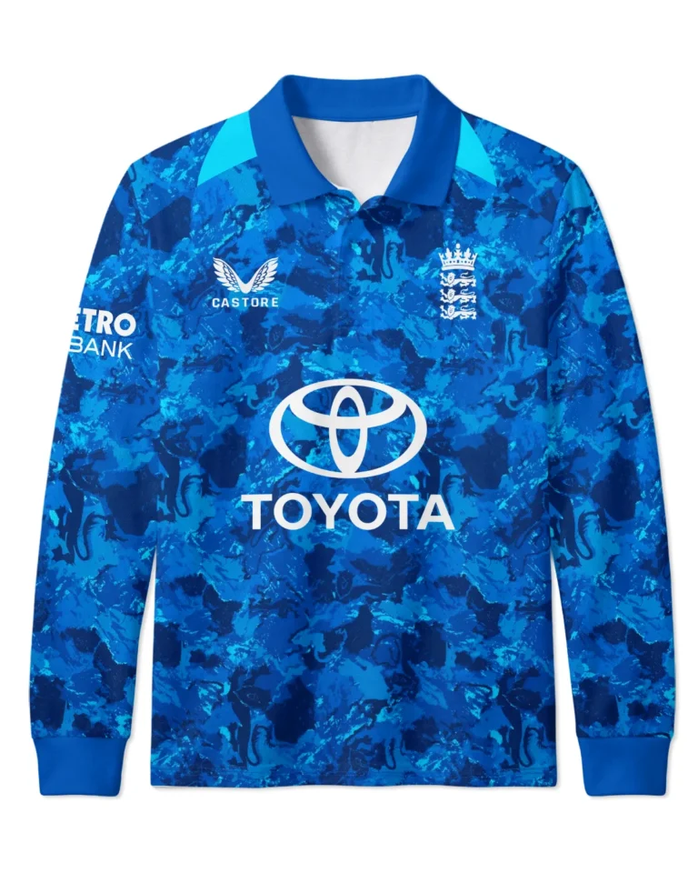 Cricket England 25/26 ODI Long Polo All Over Prints - Gift for England Fans QTCK020426ENGA4-LPL