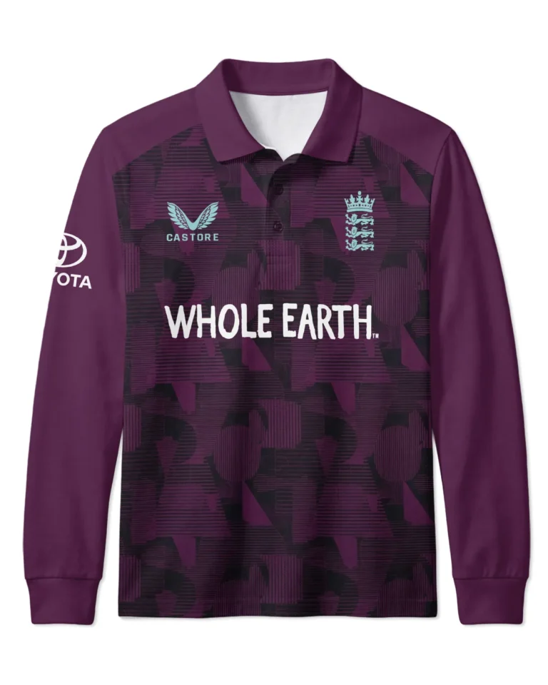 Cricket England 25/26 Pro Training Long Polo All Over Prints - Gift for England Fans QTCK020426ENGA6-LPL