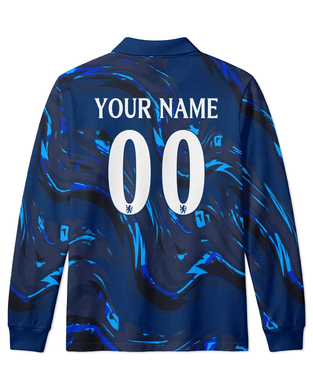 Chelsea Concept Kits Long Polo All Over Prints - Gift for Chelsea Fans QTVA0104CHE06-LPL - Image 3