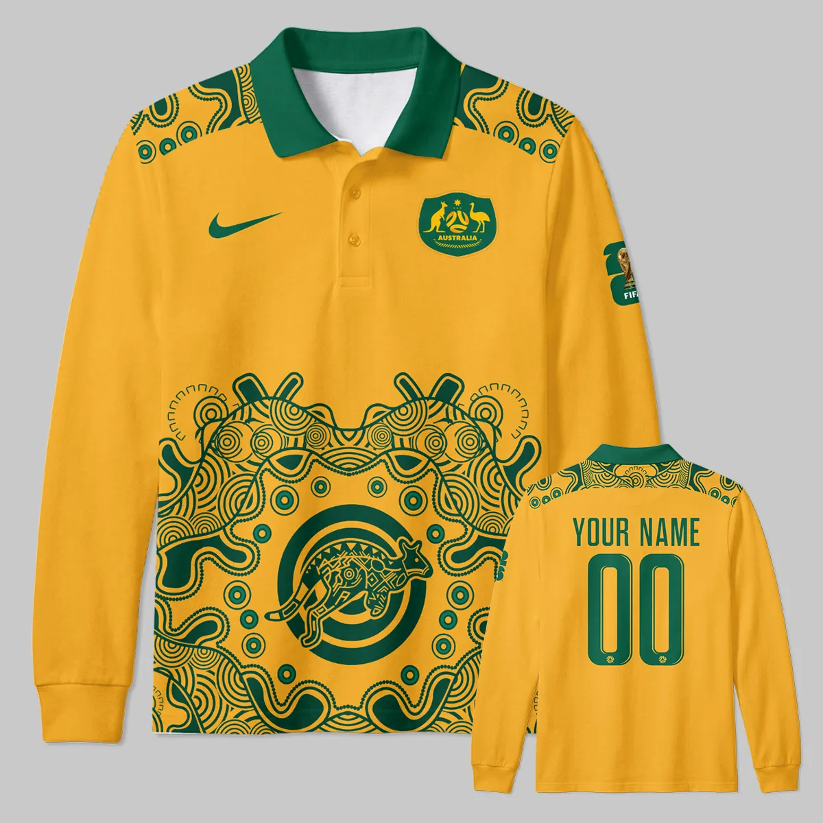 Australia Concept Jersey Long Polo All Over Prints - Gift for Australia Fans QTAU030426A3-LPL