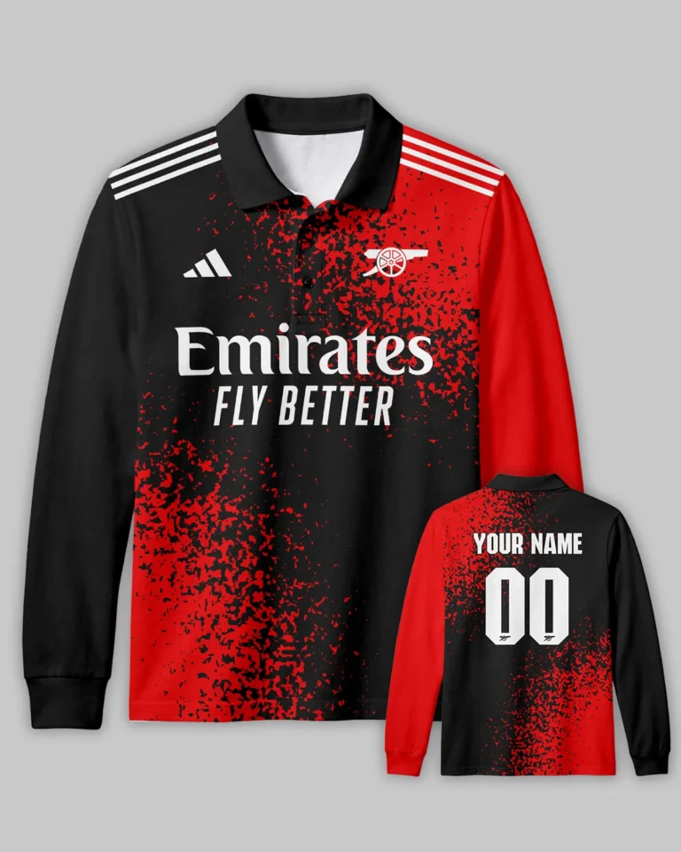Arsenal Concept Kits Long Polo All Over Prints - Gift for Arsenal Fans QTVA3003ARS08-LPL